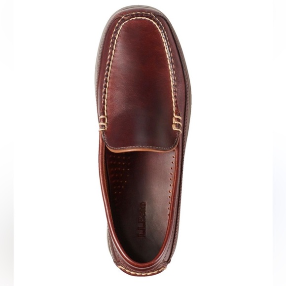 LLBean Mens Leather Penny Loafer‎ Driving Moccasin Shoes Brown - Picture 2 of 9